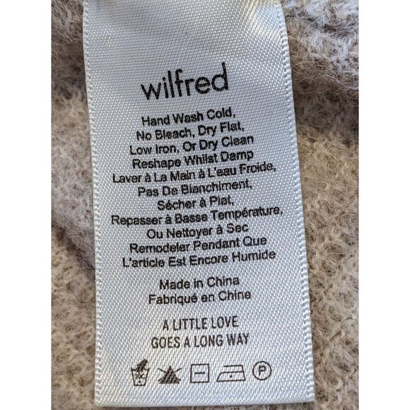 Wilfred Aubri Sweater Alpaca Blend Cropped Womens Size M Beige Relaxed Fit Soft - Picture 6 of 7